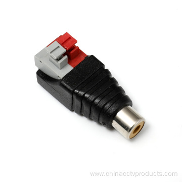 RCA Type Cable Female Connector with Screwless Terminal